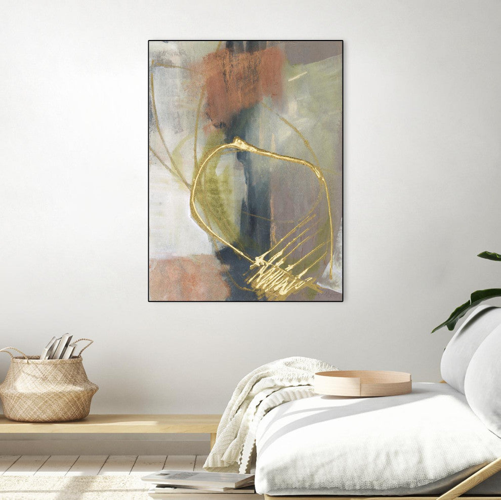 "Burnished Loops I" Framed Canvas by Giant Art 24"x32"