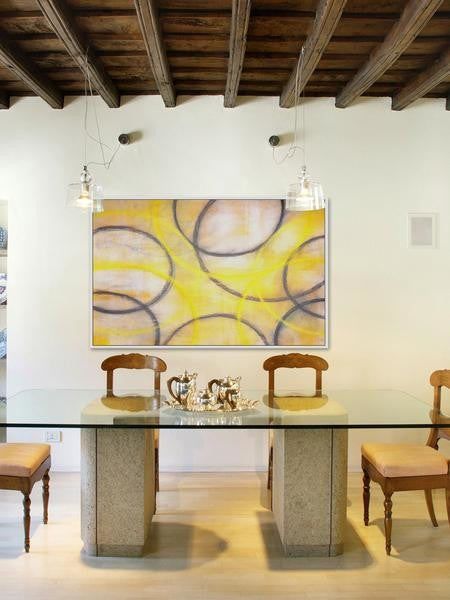 "Dance and View" Floater Framed Painting Print on Canvas, 36"x24"