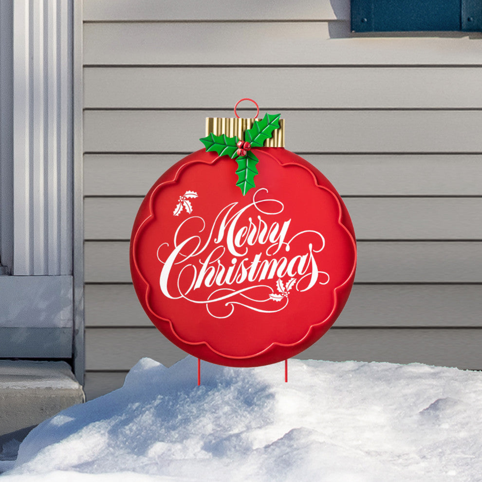 24"H Metal Ornament Yard Stake
