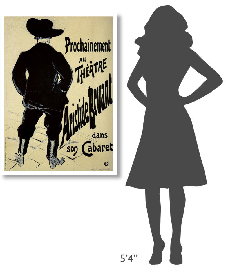 "Theatre Aristide Bruant" Digital Paper Print by Henri Toulouse-Lautrec, 30"x42"