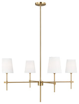 Baker 4-Light Chandelier, Satin Brass