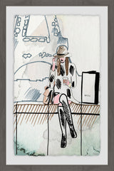"Chillin' at Paris" Framed Painting Print, 16"x24"
