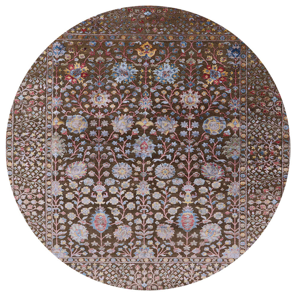 Ahgly Company Indoor Round Mid-Century Modern Area Rugs, 8' Round