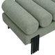 Akeela Linen Textured Fabric Upholstered Bench, Green