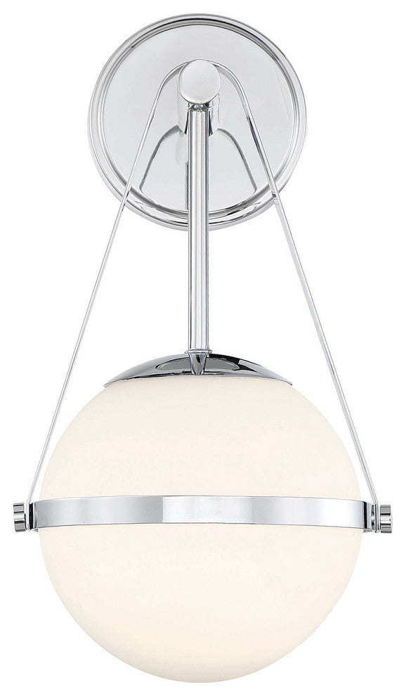 Polson 1-Light Wall Sconce, Polished Chrome