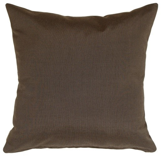Pillow Decor - Sunbrella Solid Color Outdoor Pillow, Coal Black, 20" X 20"