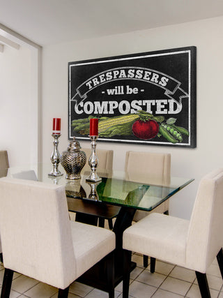 "Veggies Chalk" Painting Print on Canvas