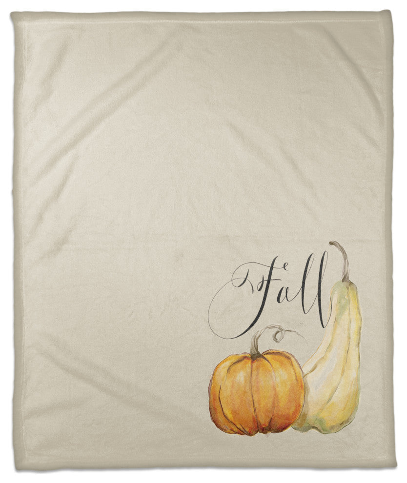 Fall Pumpkin and Gourd 3 50x60 Coral Fleece Blanket