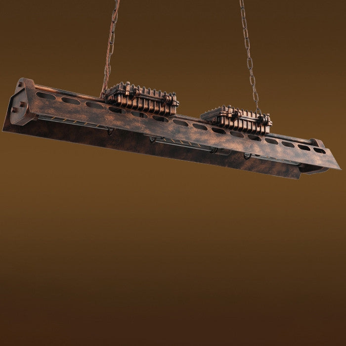 Industrial 6-Light Kitchen Island Lighting Loft Linear Pendant Light Fixture