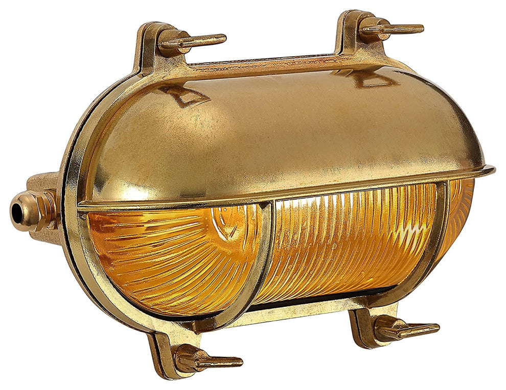 Oval Industrial Bulkhead Wall Sconce Waterproof Wall Light Fixture