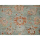 Sage Green Hand Knotted Oushak Design Wool Over Oriental Rug, 11'10"x14'8"