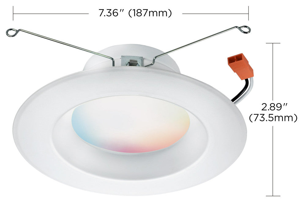 10 Watt - 5-6 in LED Recessed Downlight - RGB & Tunable White - Starfish IOT - 1