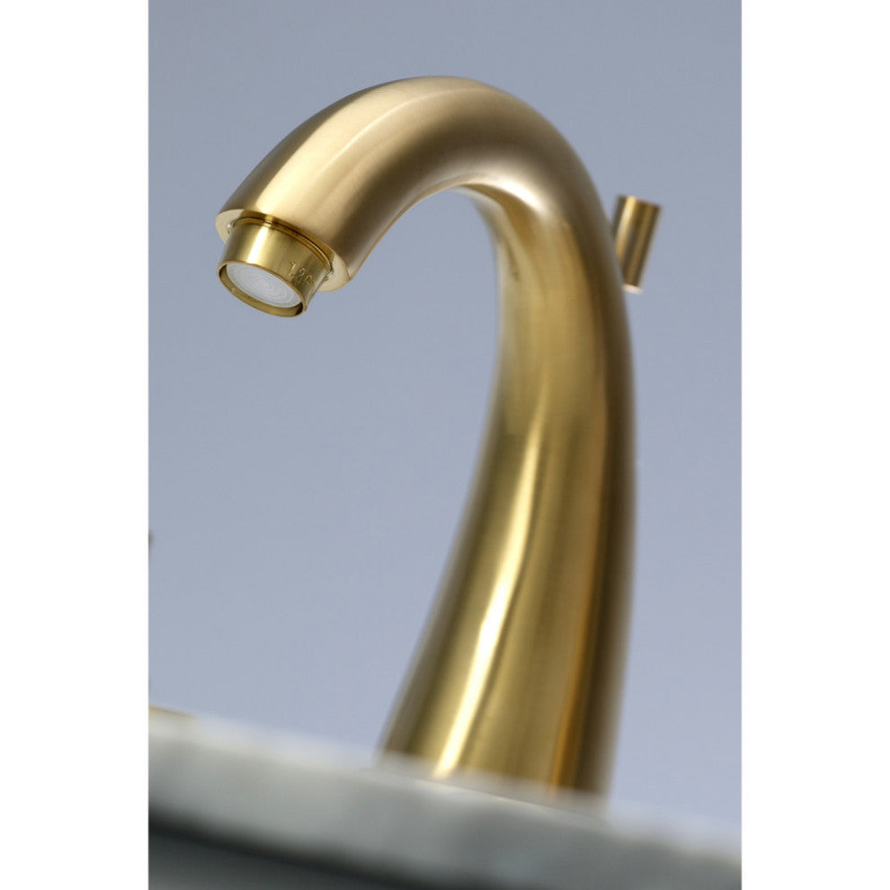 Kingston Brass Widespread Bathroom Faucet With Brass Pop-Up, Brushed Brass