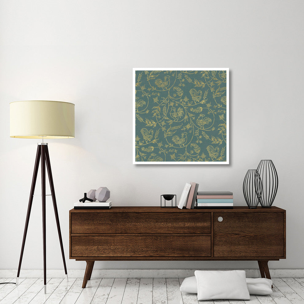 "Rooster Trail Pattern III" Digital Paper Print by Daphne Brissonnet, 38"x38"