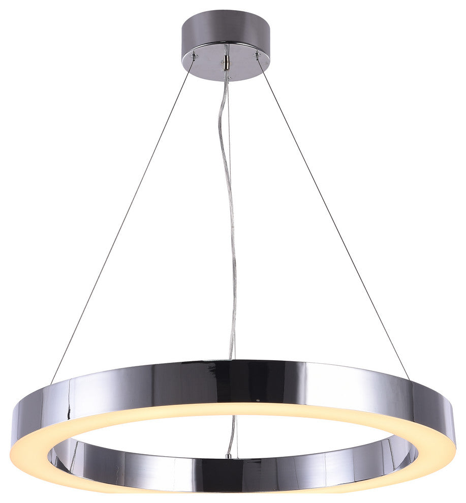 Halo LED Light Fixture, Chrome, 26