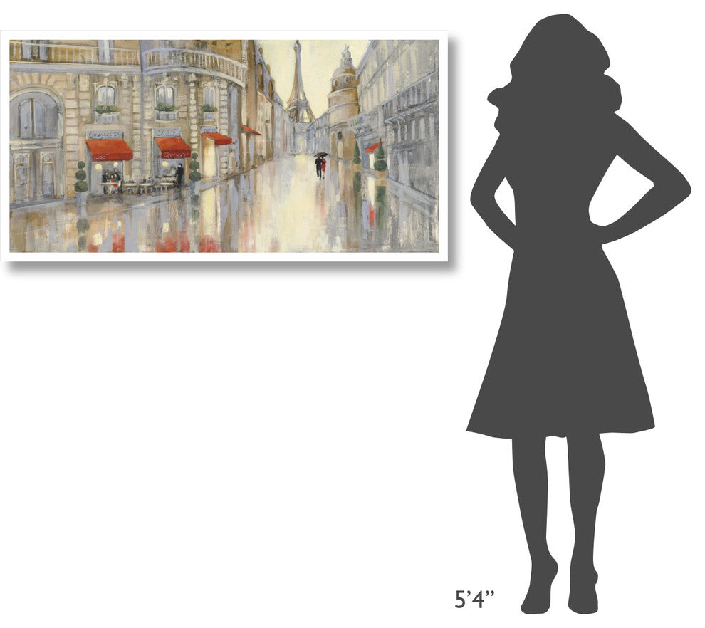 "Touring Paris Couple" Digital Paper Print by Julia Purinton, 50"x26"