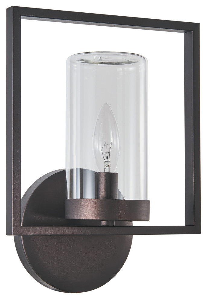 Daniel 1-Light Rubbed Bronze Outdoor/Indoor Wall Sconce 13"