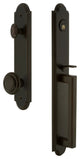 Arc 1-Piece Dummy Handleset, D Grip and Circulaire Knob, Timeless Bronze, 848537