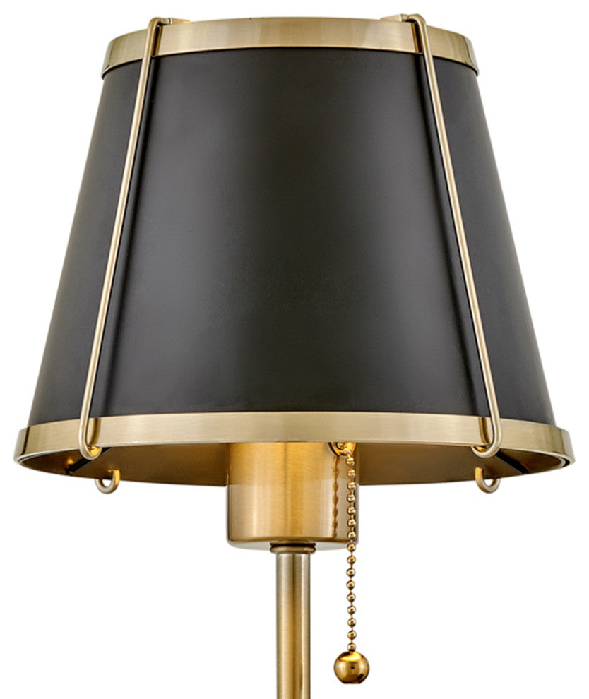 Hinkley Clarke 15.75" Wall Sconce, Black + Warm Brass