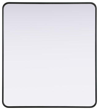 Home Living Contour Metal Rectangle Mirror 36x40, Black