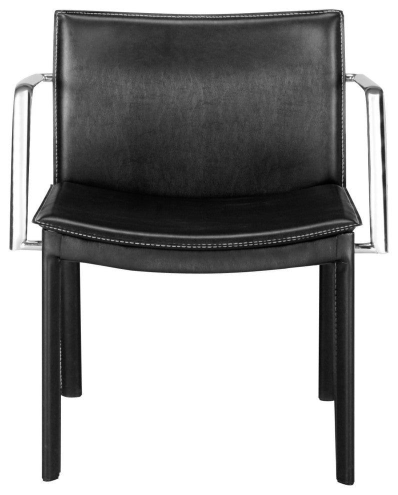 Office Chair, Set of 2, Faux Vinyl Leather, Steel, Black, Chrome, Home Business