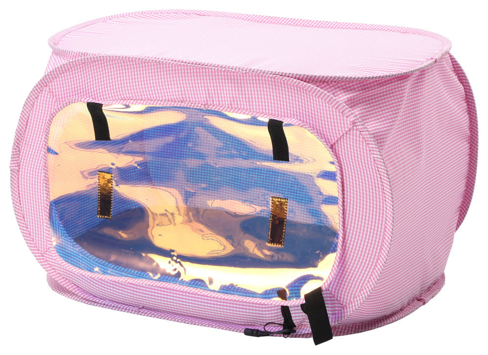 Pet Life "Enterlude" Heating Lightweight and Collapsible Pet Tent, Pink