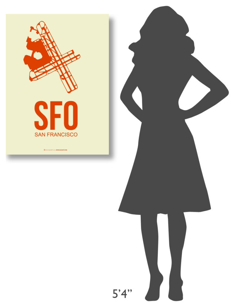 "SFO San Francisco Poster 1" Fine Art Print