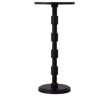 Delano 10" W Round All Metal Pedestal Base End Table