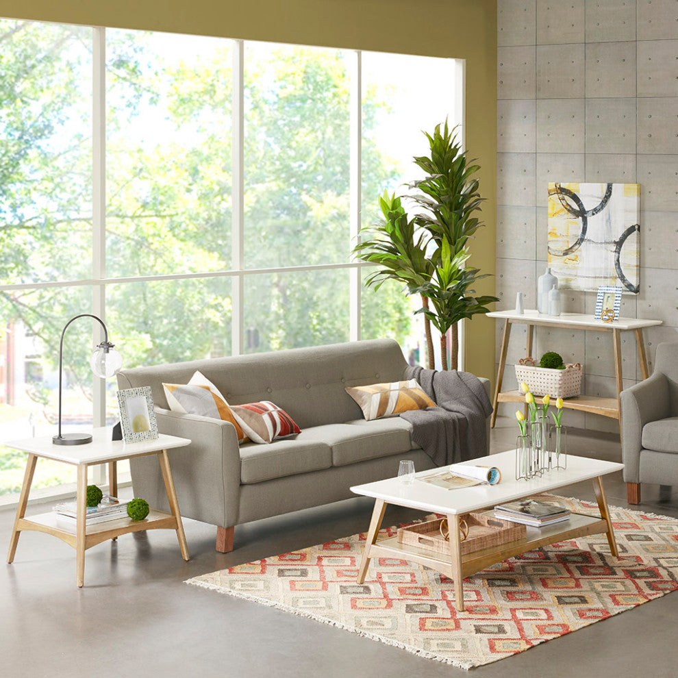 Madison Park Parker Mid-Century Modern Natural Wood End Table, Natural