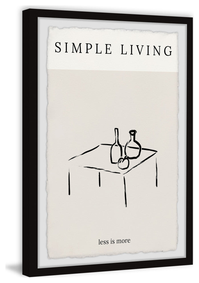 "Simple Living" Framed Painting Print, 8x12