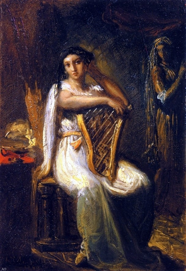 Theodore Chasseriau Desdomona, Gallery Wrapped Canvas Print, 18"x27"