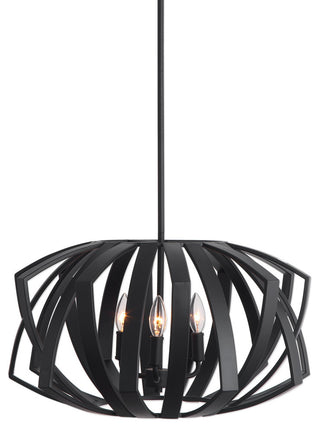 Uttermost Thales Black Geometric 3 Light Pendant