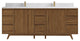 Madison Teak 84 Double Sink Bath Vanity in Dark Natural 1.5" Empira Quartz