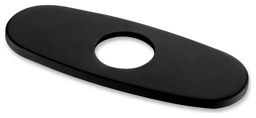 Luxier Rounded Kitchen Faucet Single-Hole Deck Plate, 6.25", Matte Black
