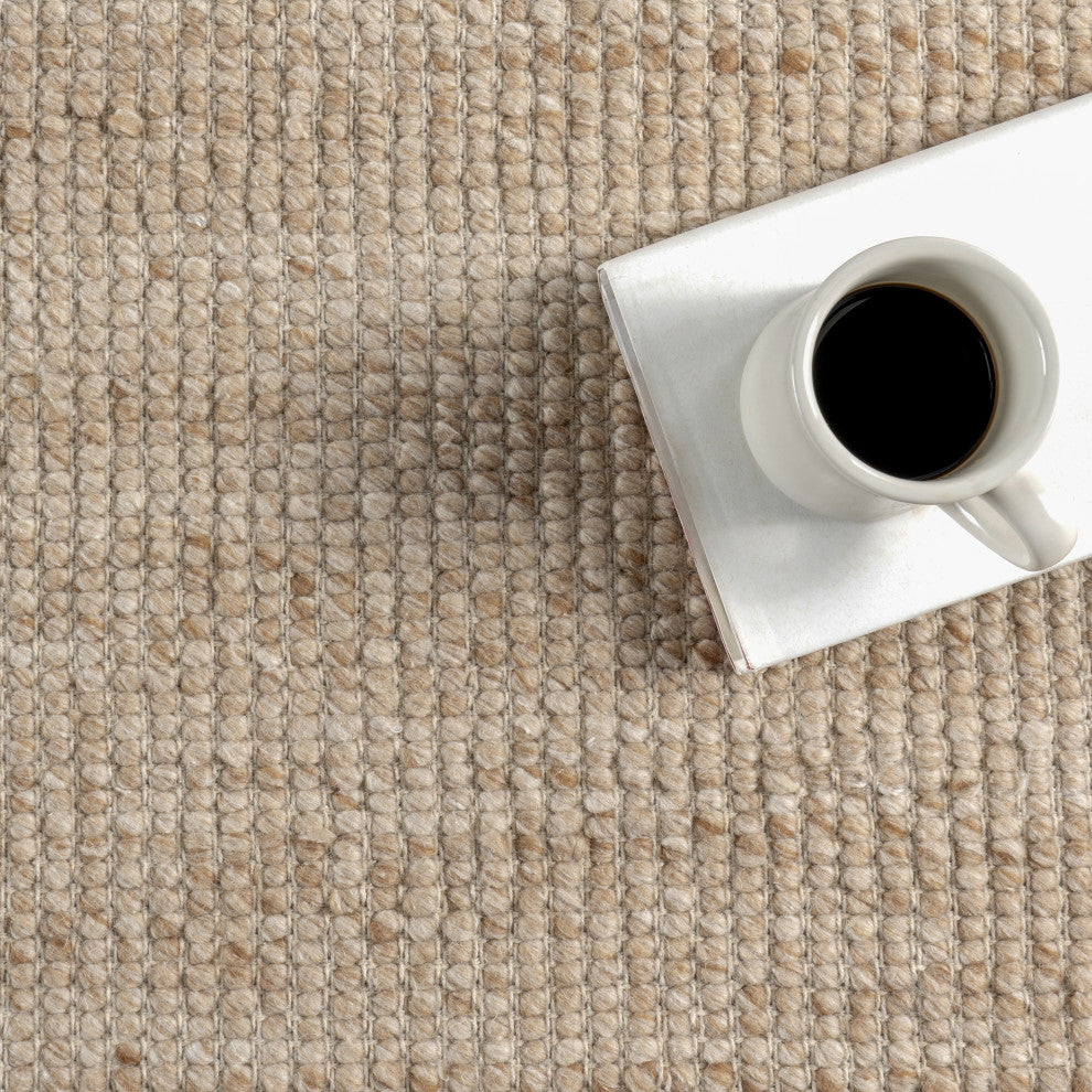 Frenshe Interiors x RugsUSA Palisades Marled Rug, Beige 6' x 9'