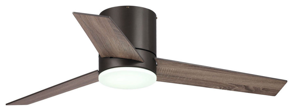 48-in Bronze Flushed Mounted Dimmable LED Ceiling Fan with 3 Blades