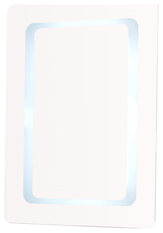 24" Rectangular Led Bordered Illuminated Mirror With Bluetooth Speakers