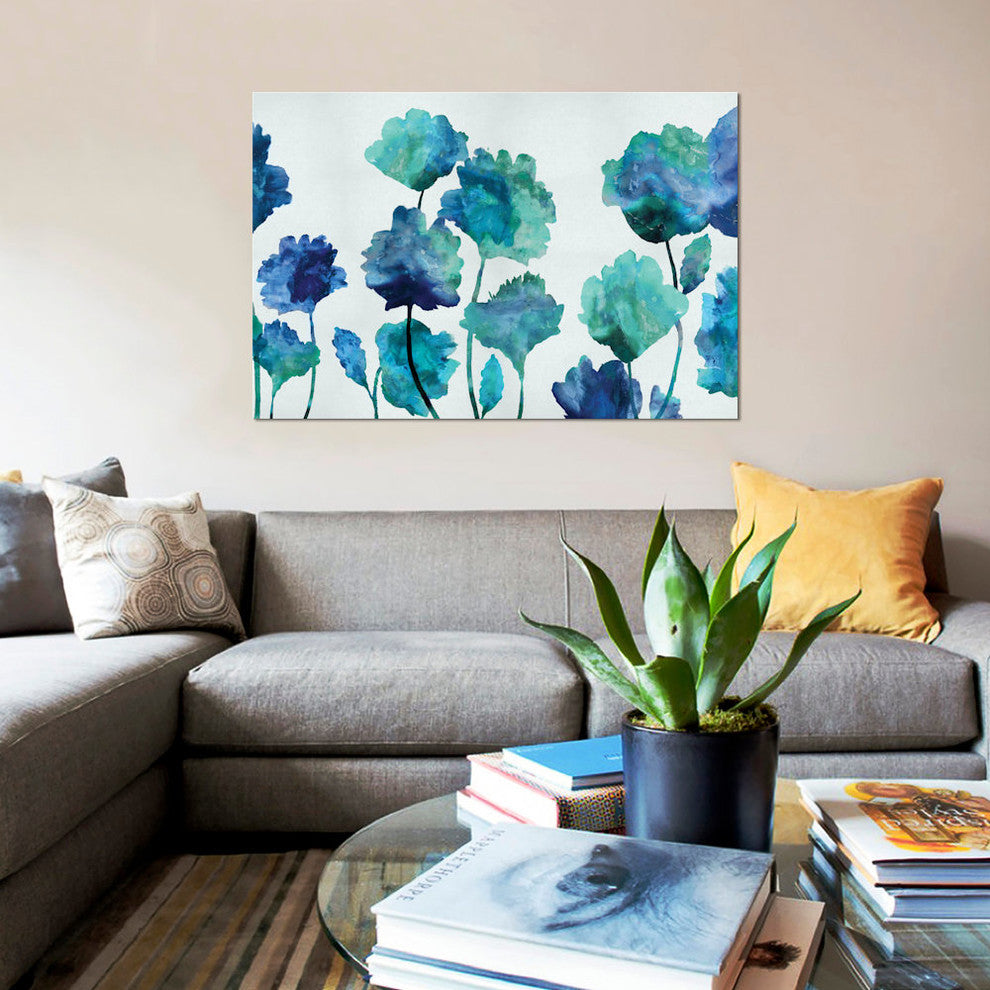 "Aqua Blossom" by Vanessa Austin, Canvas Print, 40x26"