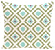 Diamond Mayhem Geometric Print Pillow, Aqua, 18"x18"