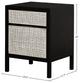Rattan Filing Cabinet, Black/Beige