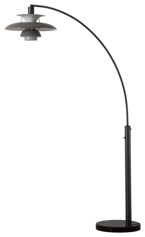 Palm Springs 1 Light Arc Floor Lamp, Gunmetal