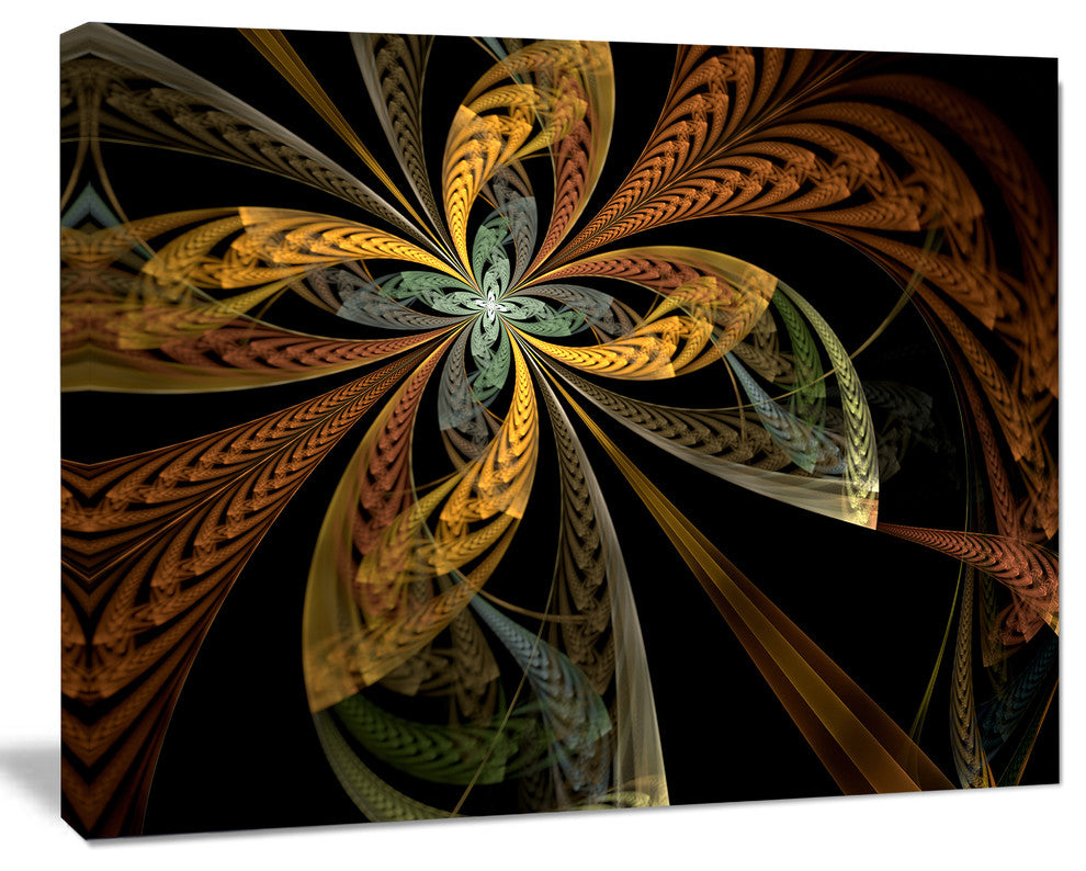 Colorful Fractal Flower Pattern, Abstract Canvas Art Print, 20x12