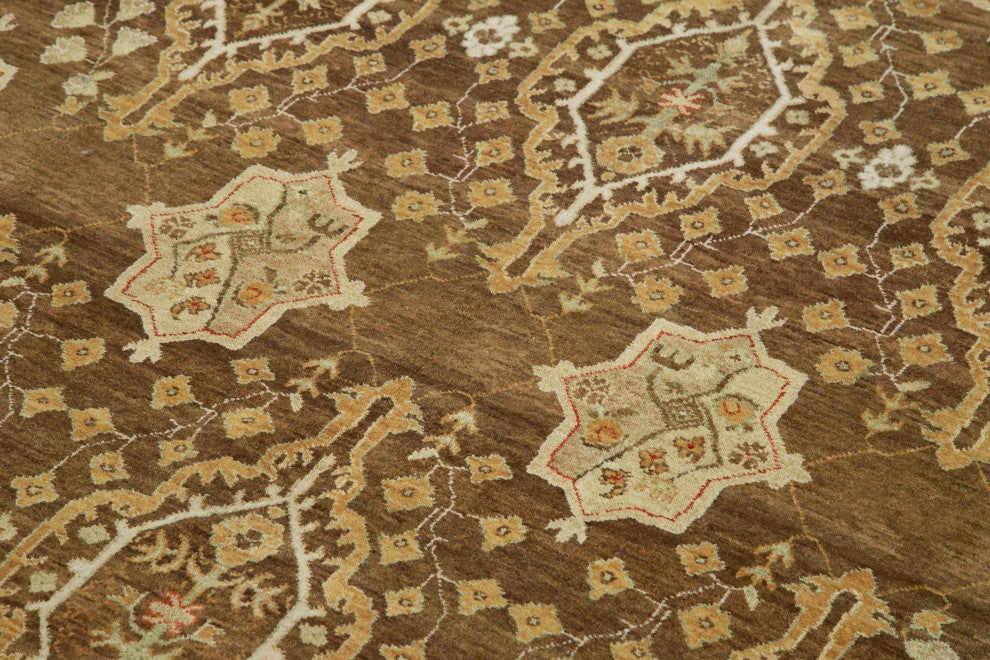 New Hand Knotted All Wool Oushak Rug 5' 11" x 8' 11", 71 in. x 107 in.
