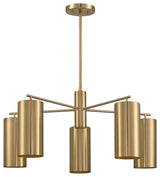 Lio 5-Light Chandelier, Noble Brass by Breegan Jane