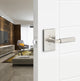 Levanto Privacy Rosette, Nickel, Knurled Grip in Nickel