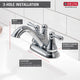 Delta Haywood Two Handle Centerset Bathroom Faucet, Chrome, 25999LF