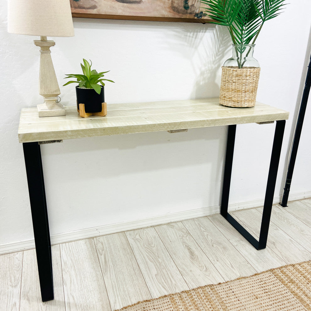 Barn Walls Bedroom Console Table Accent Table, Handcrafted, Sagewash, 48" Length