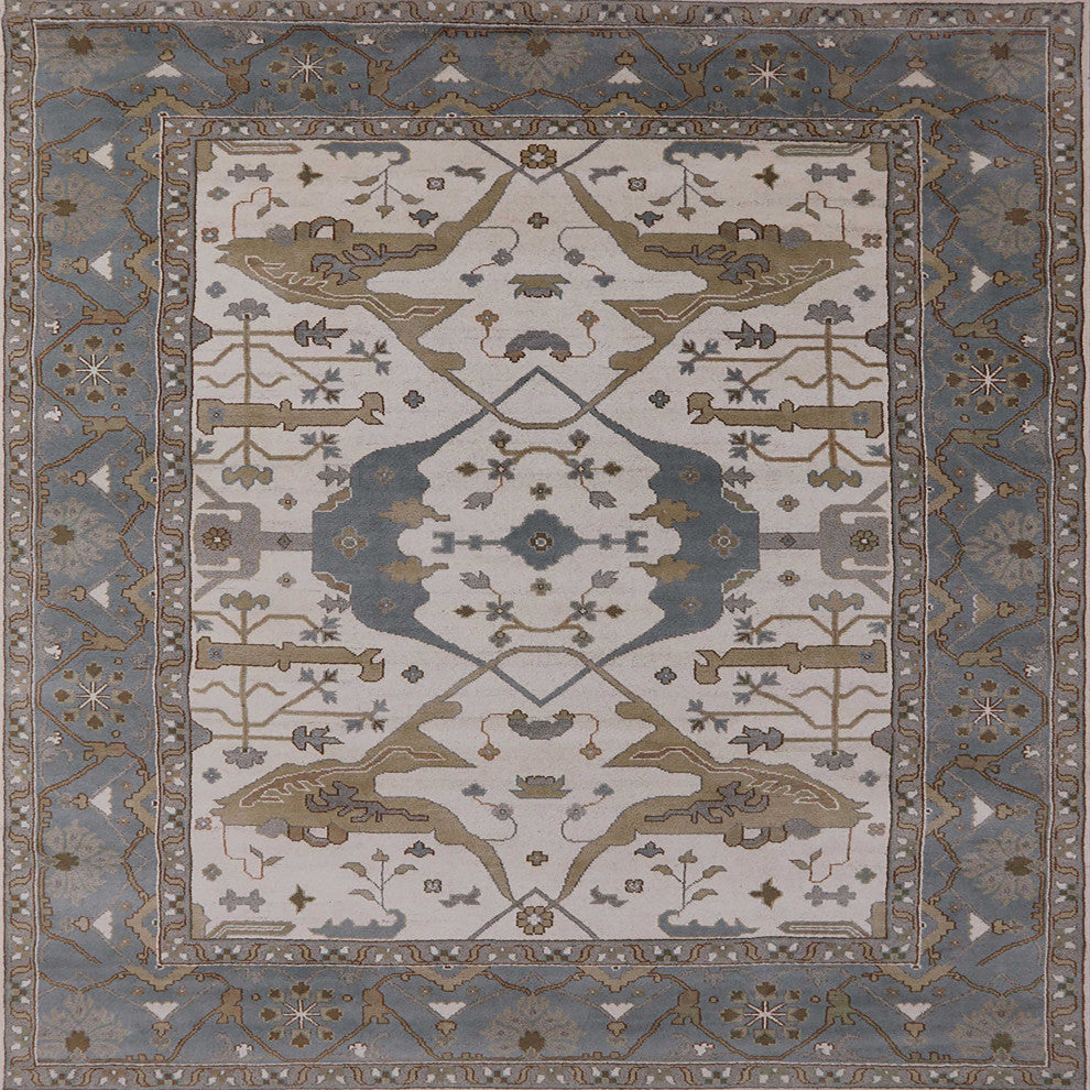 Ahgly Company Indoor Square Mid-Century Modern Area Rugs, 7' Square