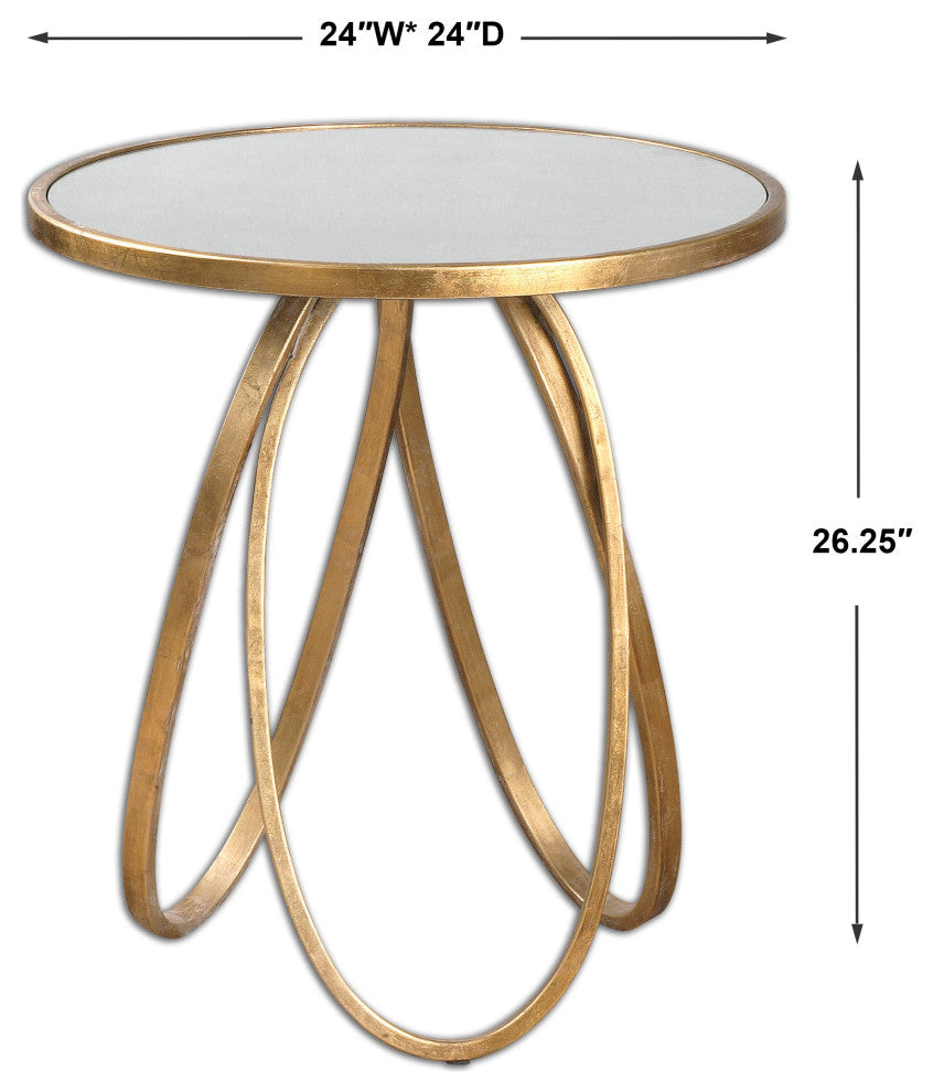 Uttermost Montrez Gold Side Table