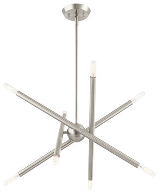 Livex Lighting Soho 8 Light Brushed Nickel Chandelier